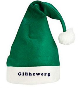 Glühzwerg Weihnachtsmütze in Grün