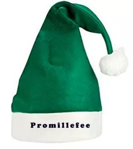 Promillefee Weihnachtsmütze in Grün