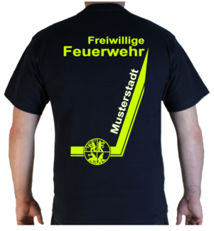 T-Shirt Freiwillige Feuerwehr mit Signet und Ortsname