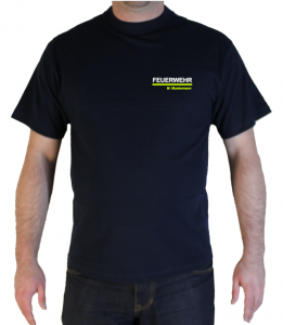 T-Shirt Freiwillige Feuerwehr mit Name zweifarbig