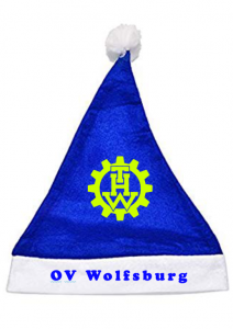 THW Weihnachtsmütze in Blau mit Gruppenname