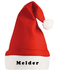 Feuerwehr Melder Weihnachtsmütze in Rot