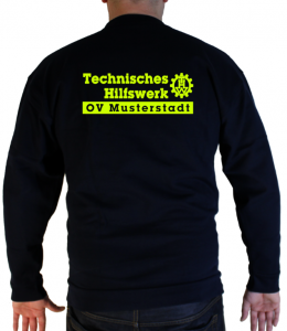 Pullover THW Schriftzug und Zahnrad
