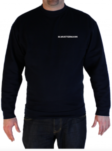 Pullover Freiwillige Feuerwehr Brustdruck Name in Silberrelfex