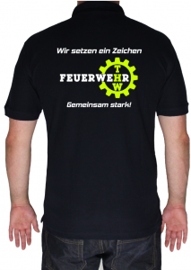 Poloshirt wir setzen ein Zeichen Feuerwehr und THW