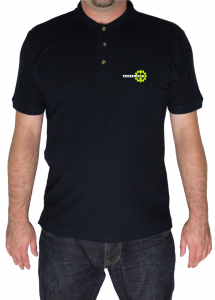 Poloshirt Stay Home Stay Safe vorne