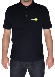 Poloshirt Stay Home Stay Safe vorne