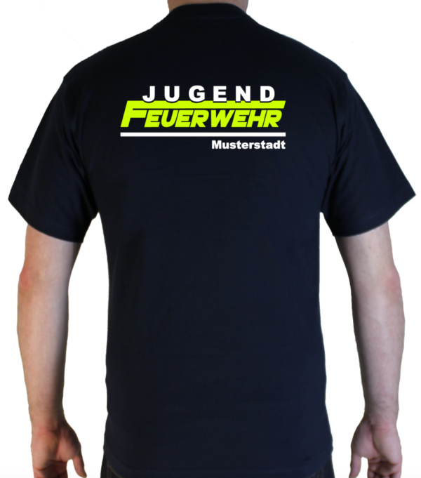 T-Shirt Jugend Feuerwehr zweifarbig mit langem F