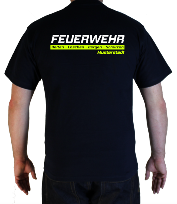 T-Shirt Feuerwehr - Retten-Löschen-Bergen-Schützen mit Ortswehr
