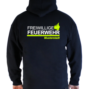 Kapuzenjacke Flamelayout Weiß Neon