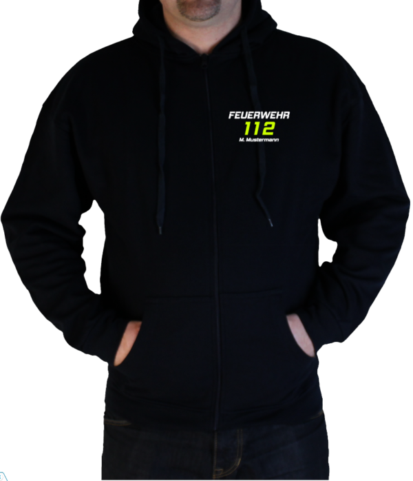 Kapuzenjacke Feuerwehr Design 112 – Bild 2