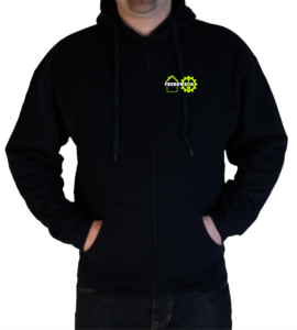 Kapuzenpullover Stay Home Stay Safe Feuerwehr und THW vorne