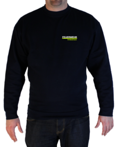Pullover vorn Freiwillige Feuerwehr Design neon mit Funktionszeile