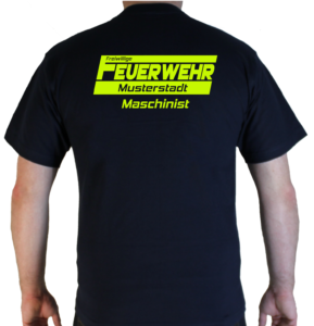 T-Shirt Freiwillige Feuerwehr Neongelb langes F