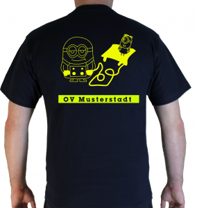 T-Shirt THW Minion Hebekissen mit Ortsverband
