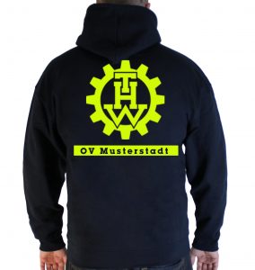 Kapuzenjacke THW Zahnrad und Ortsverband