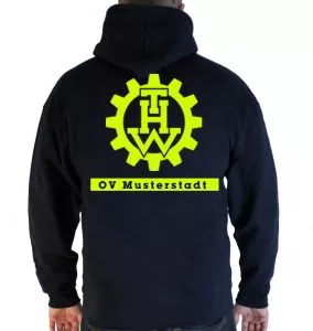 Kapuzenjacke THW Zahnrad und Ortsverband