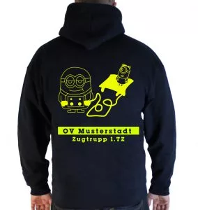 Kapuzenjacke THW Minion Hebekissen mit Ortsverband