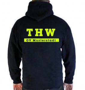 Kapuzenjacke THW simple mit Ortsverband