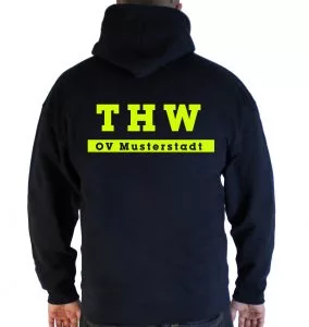 Kapuzenjacke THW simple mit Ortsverband