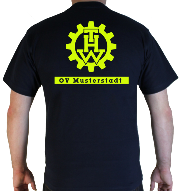 T-Shirt THW Zahnrad mit Ortsverband