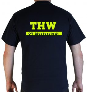 T-Shirt THW simple mit Ortsverband