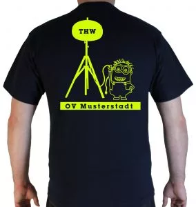 T-Shirt THW Minion Powermoon mit Ortsverband