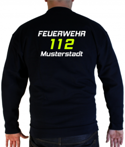 Pullover Feuerwehr 112 mit Ortsname zweifarbdruck