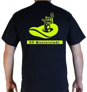 T-Shirt Schlauchboot Minion THW mit Ortsverband