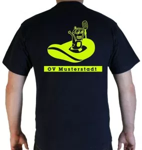 T-Shirt Schlauchboot Minion THW mit Ortsverband