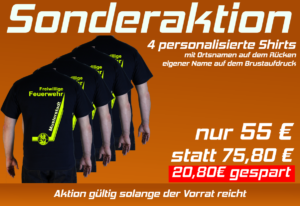 Sonderaktion 4 t shirts