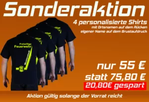 Sonderaktion 4 t shirts