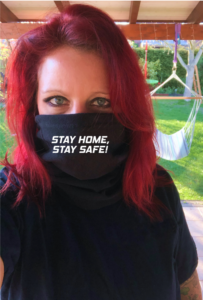 Morf Navy mit Stay Home Stay Safe in weiß