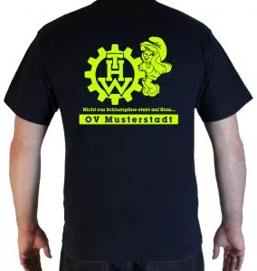 T-Shirt THW Schlumpfine mit Ortsverband
