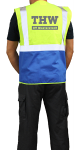 THW Warnweste mit Ortsverband Gelb/Silberreflex nach DIN