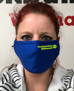 Maske - Royalblau Technisches Hilfswerk