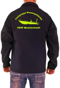 Softshelljacke THW Fachgruppe Räumen Finjet Neongelb