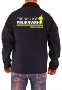Softshell Feuerwehr mit flamme