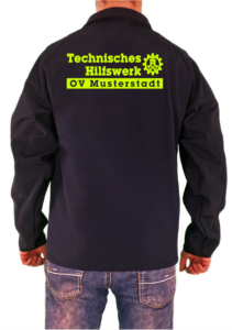 Softshell THW Treppenschrift