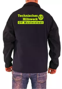 Softshell THW Treppenschrift