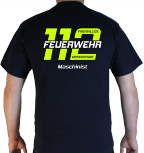 T-Shirt Feuerwehr - 112 mit Feuerwehr und Ortswehr