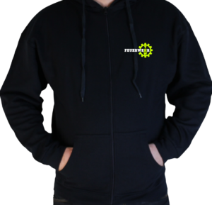 Kapuzenjacke Zeichen setzen vorn