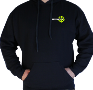 Kapuzenpullover Zeichen Setzen vorn