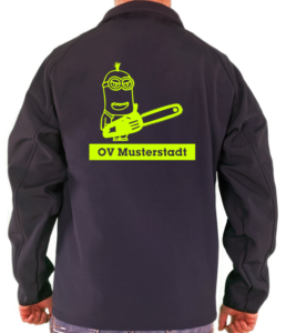Softshelljacke THW Kettensäge mit Minion