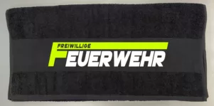Handtuch schwarz FFW weiß