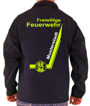 Softshelljacke Feuerwehr Signet und Ortsname