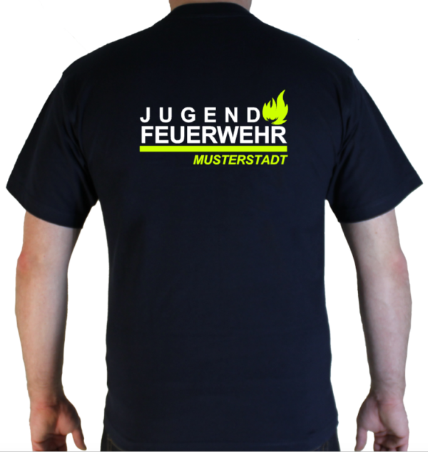 T-Shirt Jugendfeuerwehr Flamelayout Rücken