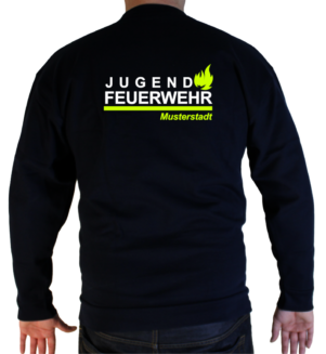 Pullover Jugendfeuerwehr Feuerwehr Jugend Flame Design Rücken